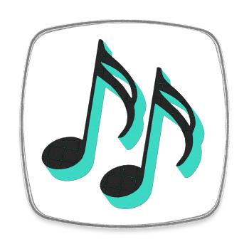 japanische musik, synthetische musiknoten - Viereckiger Kühlschrankmagnet - Weiß - Vorne