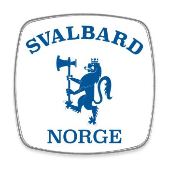 SVALBARD Norwegen Norge Norway - Viereckiger Kühlschrankmagnet - Weiß - Vorne