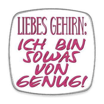ICH BIN GENUG SPRÜCHE - ANGST GEFÜHLE - MUT HABEN - Viereckiger Kühlschrankmagnet - Weiß - Vorne