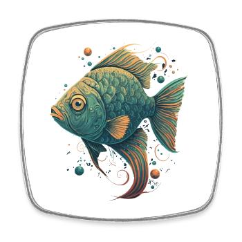 Fishing Sport - Square fridge magnet - white - Front