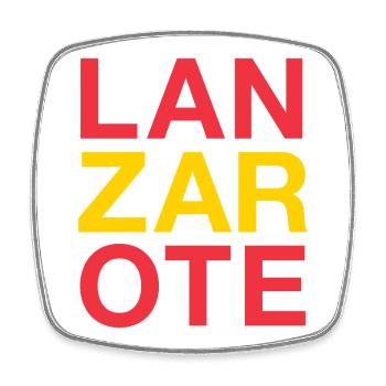 LANZAROTE Spain España Spain Spanish Flag - Square fridge magnet - white - Front