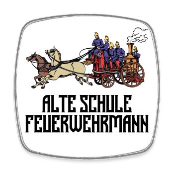 Feuerwehrmann Team Feuerwehr Statement Brandschutz - Viereckiger Kühlschrankmagnet - Weiß - Vorne