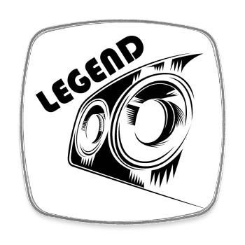 legend racing Autos Symbol Logo icon Illustration - Viereckiger Kühlschrankmagnet - Weiß - Vorne