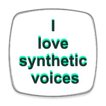 eletronische Musik, Love synthetic voices - Viereckiger Kühlschrankmagnet - Weiß - Vorne