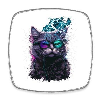 Thunder Cat - Square fridge magnet - white - Front