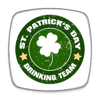 Équipe de consommation d’alcool de la Saint-Patrick - Drôle de dicton - Magnet carré - blanc - Devant
