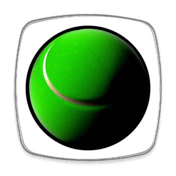 Tennis ball sunrise - Square fridge magnet - white - Front
