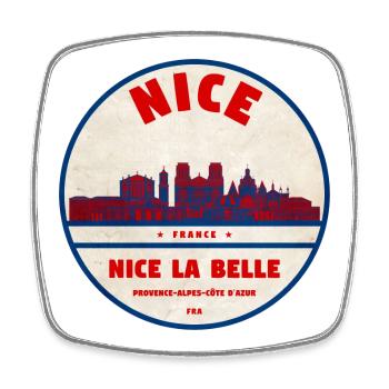 La silhouette de la belle - Magnet carré - blanc - Devant