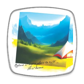 Nature Is Home (Two) - Square fridge magnet - white - Front