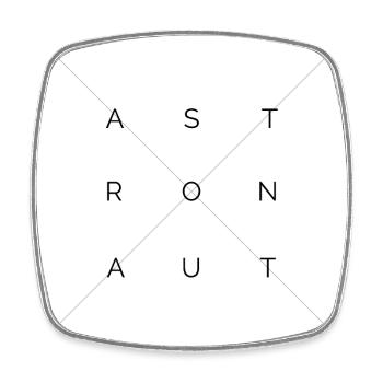 Astronaute Police Symbole Espace Logo Icône Graphique - Magnet carré - blanc - Devant