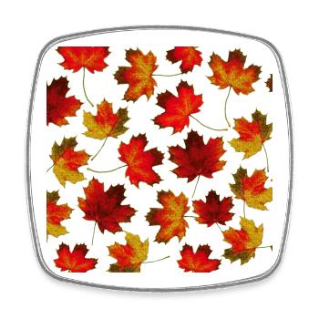 beliebte blättermuster, Herbstliches motiv blätter - Viereckiger Kühlschrankmagnet - Weiß - Vorne