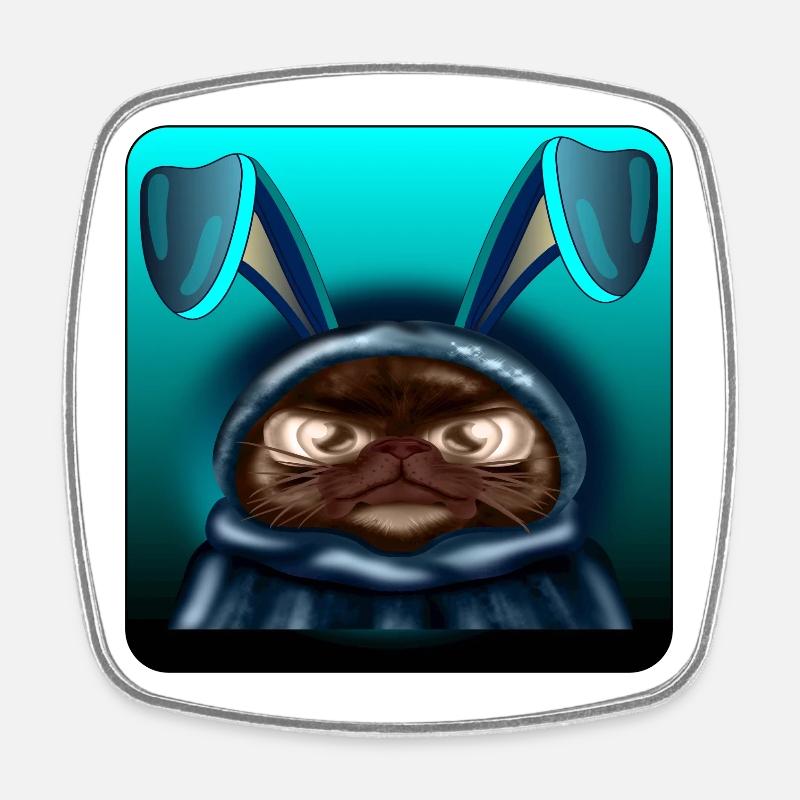 Cats Easter - Magnet carré - blanc