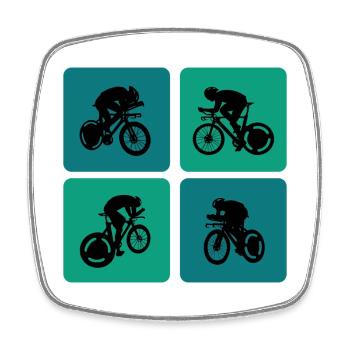 Cycling Road Bike Design - Square fridge magnet - white - Front