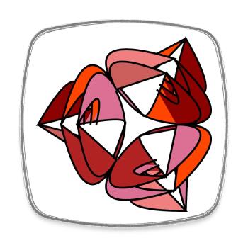 Toasting marshmallows - Square fridge magnet - white - Front