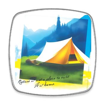 Nature Is Home (Four) - Square fridge magnet - white - Front
