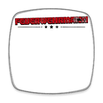 Firefighter Saying Fire brigade Professional fire brigade - Square fridge magnet - white - Front