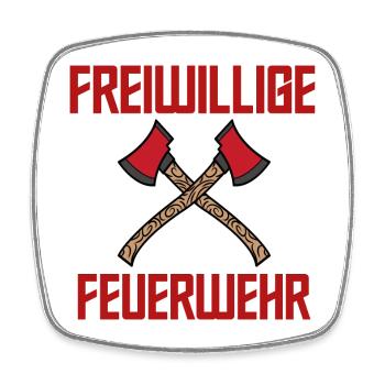Feuerwehrmann Statement Löscharbeit Feuerwehr - Viereckiger Kühlschrankmagnet - Weiß - Vorne