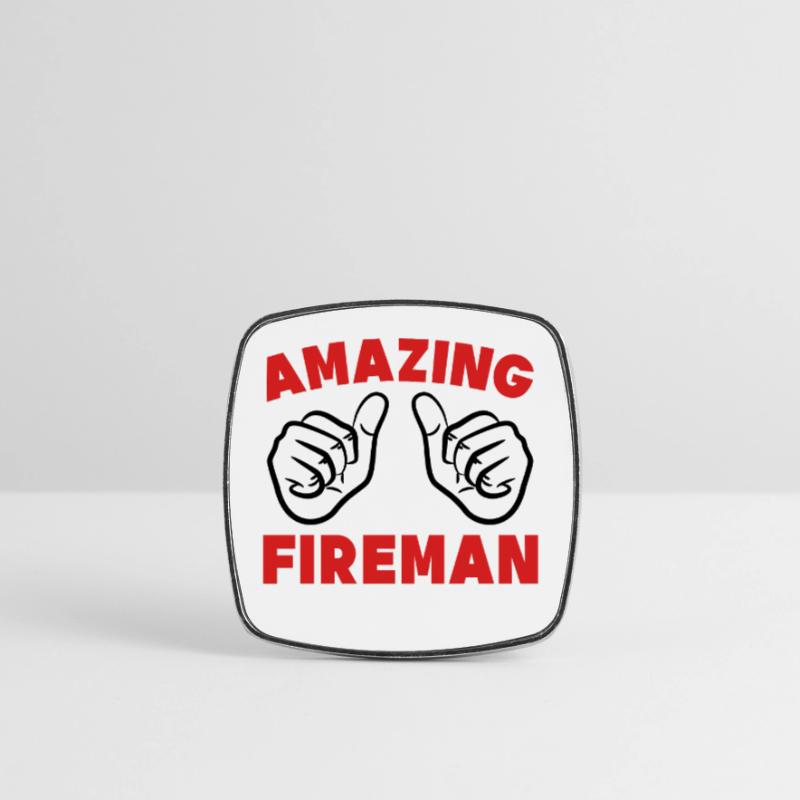 Professional fire brigade fire protection fire brigade statement Square fridge magnet