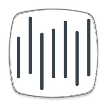 Linienrhythmus Dunkelblau - Viereckiger Kühlschrankmagnet - Weiß - Vorne