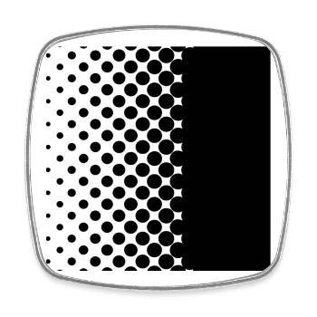 Black points - Viereckiger Kühlschrankmagnet - Weiß - Vorne