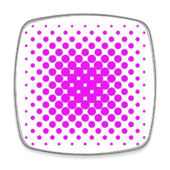 Pink Quadrat - Viereckiger Kühlschrankmagnet - Weiß - Vorne