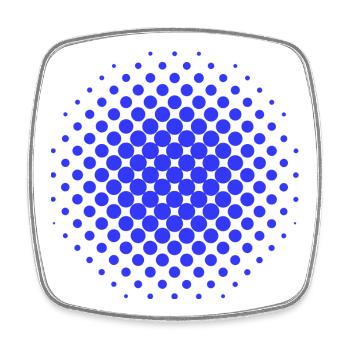 Blue Point - Viereckiger Kühlschrankmagnet - Weiß - Vorne