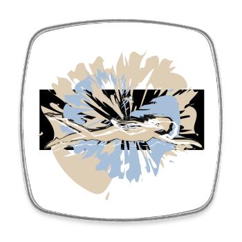 Perfect design for your swimming outfit - Square fridge magnet - white - Front