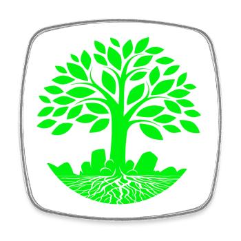 tree of life, zen, ecology - Square fridge magnet - white - Front