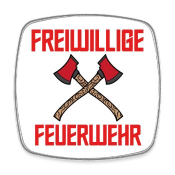 Berufsfeuerwehr Feuerwehr Statement Brandschutz - Viereckiger Kühlschrankmagnet - Weiß - Vorne