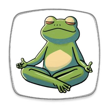 Grenouille douce - Magnet carré - blanc - Devant