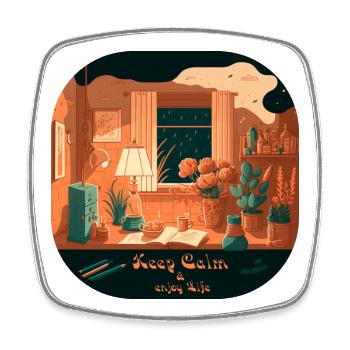 Keep Calm - Square fridge magnet - white - Front