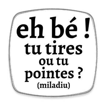 pétanque, jouer à la pétanque - Magnet carré - blanc - Devant