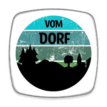 Dorf / Dorfkind - Viereckiger Kühlschrankmagnet - Weiß - Vorne