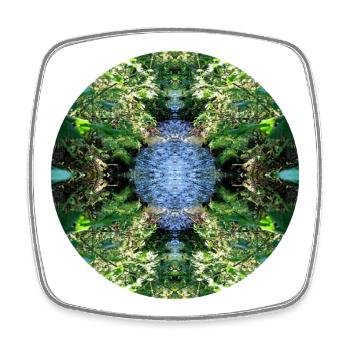 Nature Mandala CS Lipno - Magnet carré - blanc - Devant