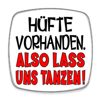 TANZEN HÜFTE - Viereckiger Kühlschrankmagnet - Weiß - Vorne