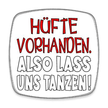 TANZRHYTHMUS TANZEN - HÜFTE SCHWINGEN - Viereckiger Kühlschrankmagnet - Weiß - Vorne