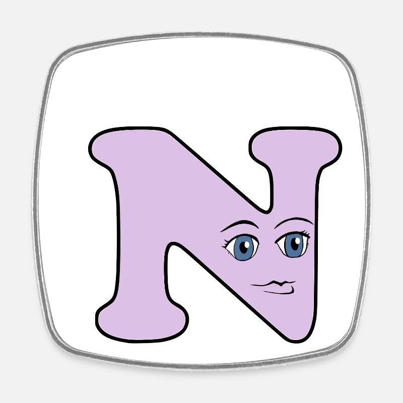 N - Magnet carré - blanc