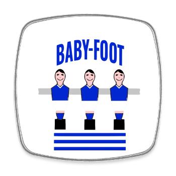 Table football - Square fridge magnet - white - Front