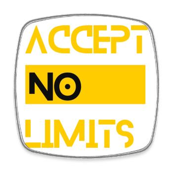accept no limits grenzenlos erfolg motivation - Viereckiger Kühlschrankmagnet - Weiß - Vorne