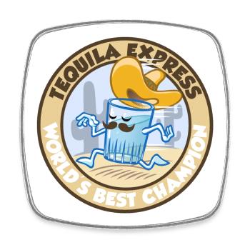 Tequila express - Magnet carré - blanc - Devant
