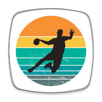 handball, fan de handball, jouer au handball - Magnet carré - blanc - Devant