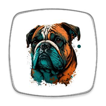 Disappointed Bulldog - Square fridge magnet - white - Front