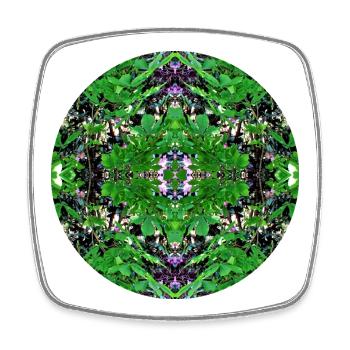 Nature Mandala Spring à Dennenlohe - Magnet carré - blanc - Devant