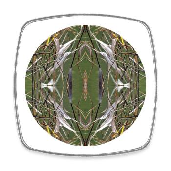 Nature Mandala Automne à Nbg Kornburg - Magnet carré - blanc - Devant