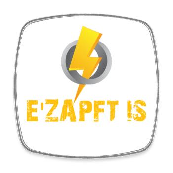 Electrifying lightning bolt design for clothing - Square fridge magnet - white - Front