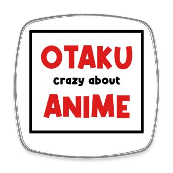 Otaku Statement Anemi Manga Pop Culture Geek - Square fridge magnet - white - Front