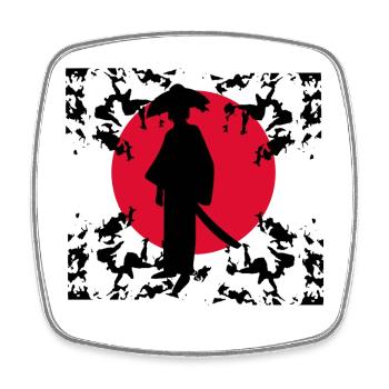 Japon Manga Anime Cosplay de dessin animé japonais - Magnet carré - blanc - Devant