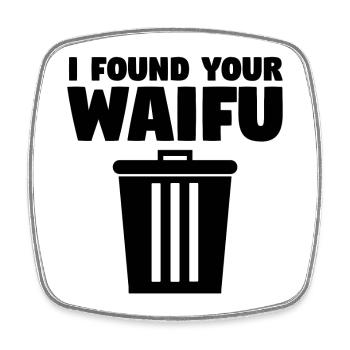 Manga Kanji Japan Statement Geek Asia Baka - Square fridge magnet - white - Front