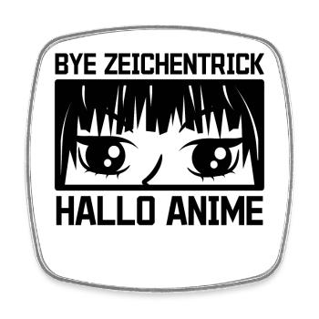 Zeichentrick Anime Statement Manga Comic Kanji - Viereckiger Kühlschrankmagnet - Weiß - Vorne