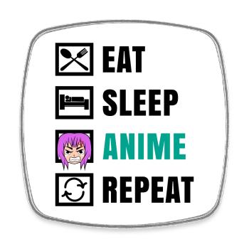 Asiatisch Japan Anemi Statement Manga Zeichentrick - Viereckiger Kühlschrankmagnet - Weiß - Vorne